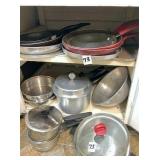 pots & pans in cabinet