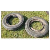 pair of 5.00 x 15 tractor tires & tubes