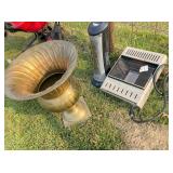 group: butane & electric heaters, lg brass plante