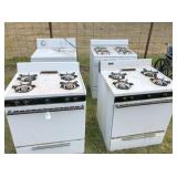 group: 3 gas stoves, gas clothes dryer