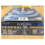 20 rnds 30-06  180 gr