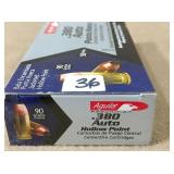 50 rnds 380 Auto Hollow Pt  90 gr