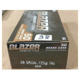 50 rnd 38 Spec 125 gr FMJ
