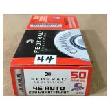 50 rnds 45 Auto  230 gr  FMJ RN