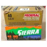 40 rnds 40 S&W 135 gr HP & 180 gr HP