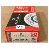 50 rnds 45 Auto  230 gr  FMJ RN