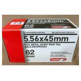50 rnds 5.56x45mm  62 gr  FMJ BT