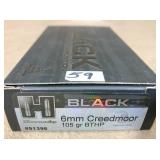 20 rnds 6mm Creedmoor 105 gr BT HP