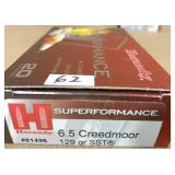 20 rnds  6.5 Creedmoor 129 gr  SST