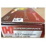 20 rnds  6.5 Creedmoor 129 gr  SST