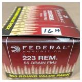 100 rnds 223 Rem  55 gr FMJ