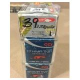 139 rnds:100) 17 HMR 17gr JHP & 39) Aguila solidpt 139 rnds:100) 17 HMR 17gr JHP & 39) Aguila solidpt