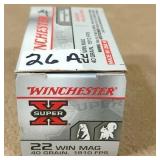 50 rnds 22 win Mag 40 gr