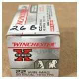 50 rnds 22 win Mag 40 gr