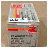 50 rnds 22 win Mag 40 gr  hollow pt