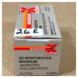 50 rnds 22 win Mag 40 gr  hollow pt