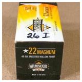 50 rnds 22 Magnum 40 gr hollow pt 50 rnds 22 Magnum 40 gr hollow pt