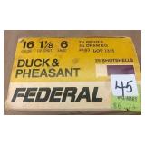 25 rnds Federal 16 ga 6 shot 2.75' 25 rnds Federal 16 ga 6 shot 2.75'
