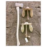 ax & 2 boat anchors 15 lbs ea. ax & 2 boat anchors 15 lbs ea.