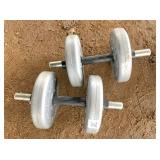 2 dumbells w 8 lb weights