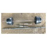 bar w 2 ea:15,10,&8 lb wts,xtra bar,2 dumbell bars bar w 2 ea:15,10,&8 lb wts,xtra bar,2 dumbell bars