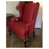 red wing back chair