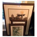 3 pictures w matching frames