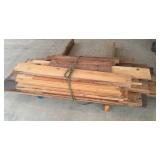 mixed cypress & walnut tongue & groove panels