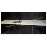 White counter top with base 9 ft x 25 in
