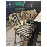 SET of 6 wicker bar stools