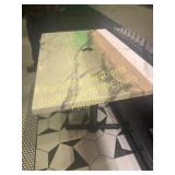 TWO RECTANGLE TABLES melamine w hole