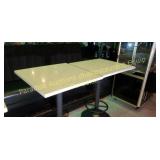 Bar Height Tables Square Quartz w round -   SET 2