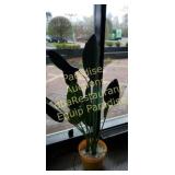 Plant - faux - yellow pot