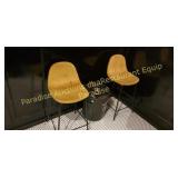rust color counter stool set 2