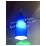 Hangling Light Fixture Blue Glass w bulb