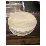 DOZEN White MELAMINE plastic buffet plates 9 in. DOZEN White MELAMINE plastic buffet plates 9 in.