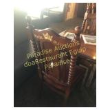 Wood Heavy Chair - but Labeled in back Wood Heavy Chair - but Labeled in back