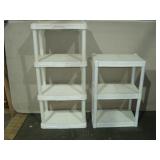 Two Poly Shelving Units