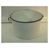 Large White Enamelware Pot