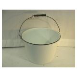 WHite Enamelware Pail