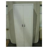 Tall White Metal Cabinet