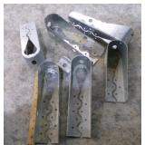 Six Large Curved Construction Hangers