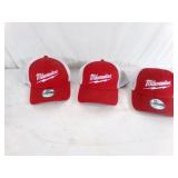 Three MILWAUKEE Caps - Like New