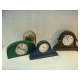 Four Mantle  Battery Clocks - Sessions and Seiko