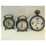 Three Round  Battery Clocks