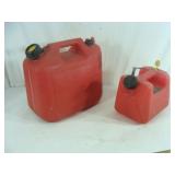 Two Red Gasoline Jugs