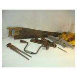 Wood Plane, Brace, Snips, Suspenders