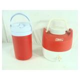 Two Red Coolers - One COLEMAN