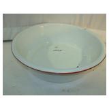 White Enamelware  Wash Pan