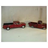 Two red Trucks
